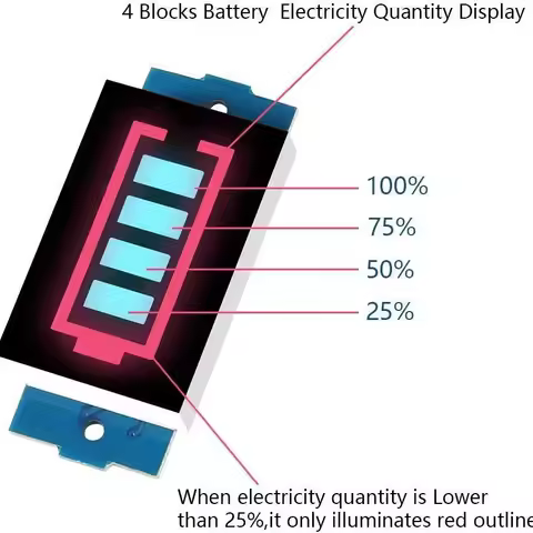 1/2/4PCS 3S Single 3.7V Lithium Battery Capacity Indicator Module Blue Display Electric Vehicle Batt