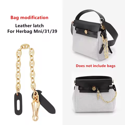 Herbag 31 Leather Anti-Wear Sheet Durable Metal Lock Chain with Leather Pin Bag Protector Modificati