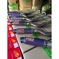RED LEO EXHAUST RACING Y15ZR 32MM 35MM 38MM 42MM BLACK CARBON EKZOS REDLEO ESR PURPLE OPEN