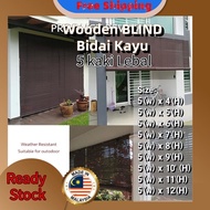 MY1034 (5FT Lebal x 4~12FT Tinggi) PREMIUM QUAL Outdoor Bidai Kayu Meranti /Meranti Blinds /Woode Bl