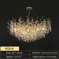 Tricolor Crystal Chandelier Luxury Crystal Lamp French Luxury Duplex Building Branch Luxury Living R