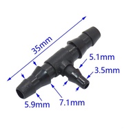 4/7 mm Hose Tee Connector 4/7mm PE hose Tee