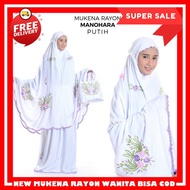 Adult Canal Bow Rayon Material Mukeyna Female Bali Mukenah Telekung Mukena Rayon Jumbo Premium Myken