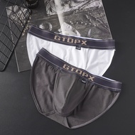 Gtopx Man Men's Cotton Low Waist High Fork Comfortable Breathable Sexy Underwear U Pouch Small Briefs