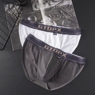 Gtopx Man Men's Cotton Low Waist High Fork Comfortable Breathable Sexy Underwear U Pouch Small Brief