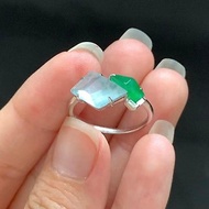 天然翡翠 緬甸 A玉 玉鐲 • 18k金玻璃種隨形翡翠戒指