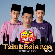 Baju Melayu Teluk Belanga Johor Elrah Exclusive BAJU RAYA Lilac Magenta Dark Purple Dusty Pink Nude 