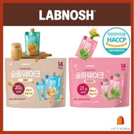 [KOREA] 7 PACKS LABNOSH Slim Shake Diet High Protein 45g – Jeju Matcha / Injeolmi(Roasted Rice Cake)