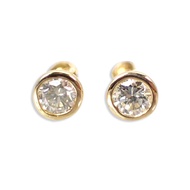 [New] K18YG Diamond earrings 0.1ct, 0.1ct [i2-2]