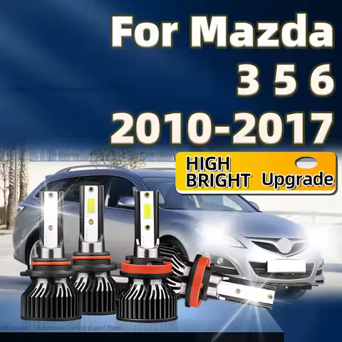 2/4Pcs LED Headlight Bulb CANBUS 50000LM Super Bright Car Light H11 HB3 Turbo Lamp For Mazda 3 5 6 2