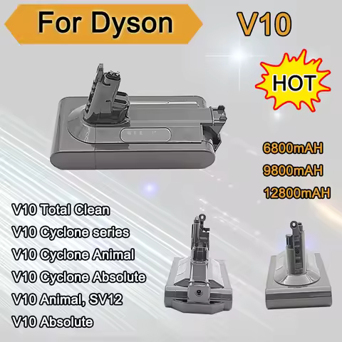 For Dyson V10 replacement battery, Compatible Models V10 Motorhead Absolute Fluffy Cyclone SV12 batt