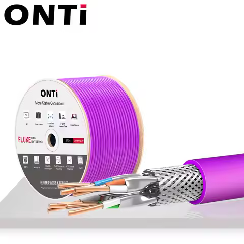 ONTi-RJ45 CAT8 CAT7 CAT6A Shielded Cable S/FTP 22AWG 23AWG 4PR, OXYGEN-FREE COPPER LSZH ANSI TIA 568