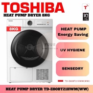 [OFFER]Toshiba Heat Pump Dryer 8KG TD-E80BT21HWM(WW) Pengering Baju