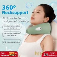 Hisoka U-Shaped neck massage pillow USB charging Portable Travel pillow Hot compress electric should
