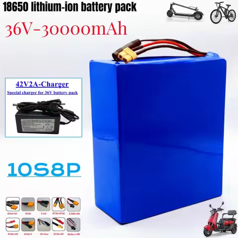 Original 36 V 30Ah 10S8P lithium-ion battery pack Citycoco electric scooter battery built-in BMS+42V