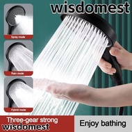 WISDOMEST Large Panel Shower Head, High Pressure Handheld Water-saving Sprinkler, Useful Multi-function 3 Modes Adjustable Shower Sprayer Bathroom Accessories