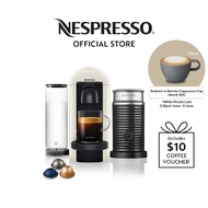 Nespresso® VertuoPlus Coffee Machine, White &amp; Aeroccino Milk Frother Bundle