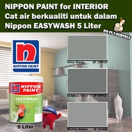 Nippon Paint EasyWash Interior collection 5 Liter Gray Glove 1991P / Dolphin Grey 0492 / Mortar Boar