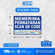 STICKER ACCEPTING SCAN PAYMENT QR CODE 30 X 20