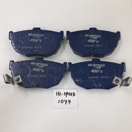 (HI-SPEED 1044) (WORK TEMP 400°C) REAR BRAKE PAD NISSAN BLUEBIRD U11 U12 SKYLINE R13 ELANTRA 1.8 201
