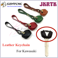 JKRTK Hand Made Key Chains Genuine Leather Case Cover for Kawasaki Ninja ZX6R ZX10R ZZR400 Z750 Z800 Z1000 VERSYS ER6N ER6F Keychains HRTWR