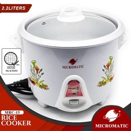 Micromatic Rice Cooker MRC-15 | 15 Cups Rice Cooker 2.2L 900w Flower Design