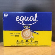 EQUAL - GOLD BOX 40gram / 50 packs - ERYTHITOL DIET SUGAR / THAILAND / Zero Calorie Sweetener Crunch