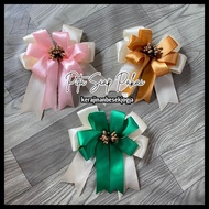 READY PREMIUM SATIN RIBBON 12CM | Besek ribbon, jumbo ready-made ribbon, decorative ribbon, parcel r