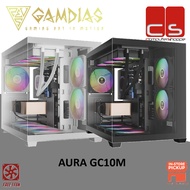Gamdias Aura GC10M M-ATX ARGB Case - Tempered Glass Casing with 3 fan