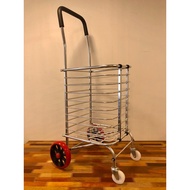 4 Wheel Aluminium Foldable Market Trolley Shopping Cart Troli Pasar Trolley Cart Basket Bakul Pasar