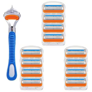 Gillette Fusion5 Razors ชาย 5 ชั้นมีดโกนหนวดพร้อม Lubrastrip สะดวกสบายโกนหนวดปลอดภัยโกนหนวดผู้ชาย