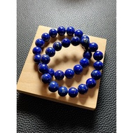 Natural Lapis Lazuli Grade 5A Less White Less Gold Large Particle Bracelet 12+mm