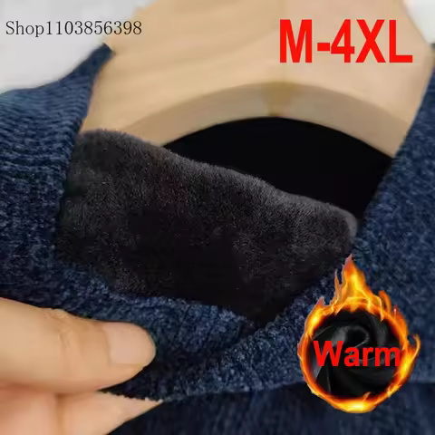 Men's Sweater Wool Warm Pullovers O-Neck Knit Winter Fit Tops Male Thick Knitwear Mens Jumpers Botto