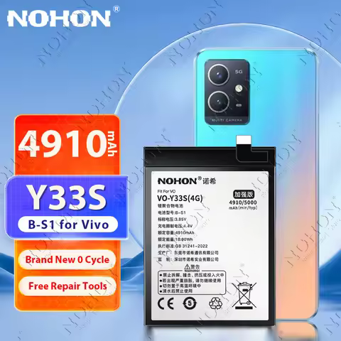 NOHON Battery for VIVO Y33S Y100 Y20 Y30 Y21S Y11 Y12 Y17 Y52S Y55 Y35 Y93 Y71 Y5S Y22 Y50 Y53 Y75 Y