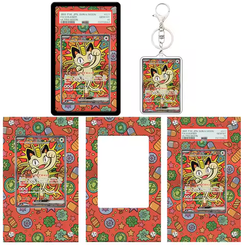 Art Display for Meowth Ex Ptcg Card Extended Art Acrylic Protective Case Collection Psa Storage Box 