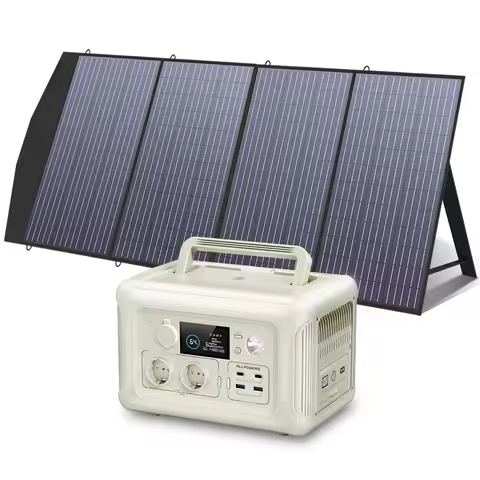 ALLPOWERS Solar Panel kit 100W 140W 200W Portable Solar Charger with Portable Power Station 600W LiF