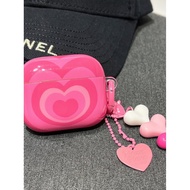AirPods Case AirPods Apple Pro Protector Headset Wireless Bluetooth Casing for AirPods AirPods Pro Soft IMD Shell ins Pink Love Heart with Lanyard
