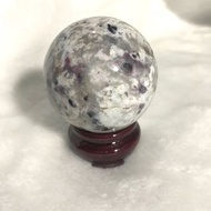 梅花mix黑碧璽水晶球 擺件 碧西碧茜