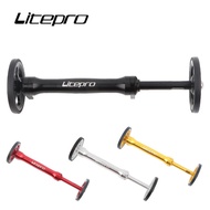 Litepro Easy Wheel Extension Rod Telescopic Bar Bike Aluminum Alloy Rear Cargo Rack For Brompton Folding Bicycle
