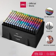 Deli Professional Sketch Marker 168 Colors Dual Tip HM902