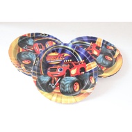 Blaze paper plate/blaze Cake Container/blaze paper plate/custom Name paper plate