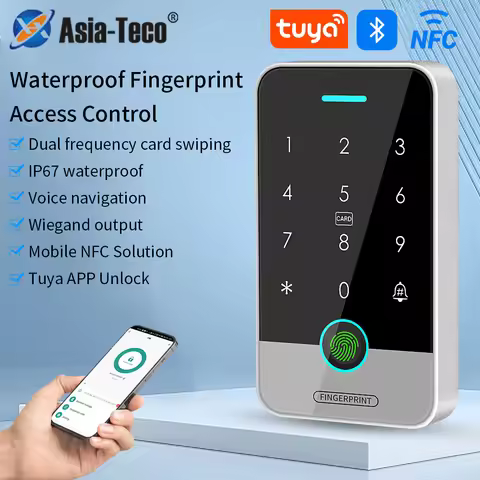 IP67 Access Control Door system Tuya RFID 125K 13.56Mhz NFC Bluetooth Fingerprint Keypad work with W