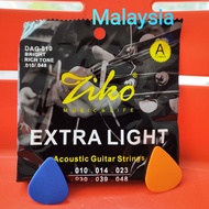 [ ORIGINAL ] Tali gitar akustik Tali gitar kapok Tali gitar tong free 2 picks acoustic guitar strings ziko strings