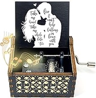 ukebobo Can't Help Falling in Love Wood Music Box, Musical Boxes for Love One, Gifts for Gf, Anniver