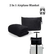 1pc Travel Blanket & Pillow Set, Premium Soft 2-In-1 Airplane Blanket With Soft Pillow Cover, Travel