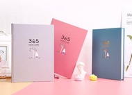 B6 365 days Planner Notebook Gold printing Silver printing cover Journal Diary Monthly School Gift Office stationery Cute illustration