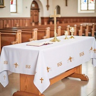 Christian Altar Tablecloth Holy Week Catholic Cross Design Religious Tablecloth