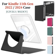 360° Rotation Detachable Magnetic Case For Kindle 11th Gen 2024 2022 6.0" RS23CV C2V2L3 Acrylic Shoc