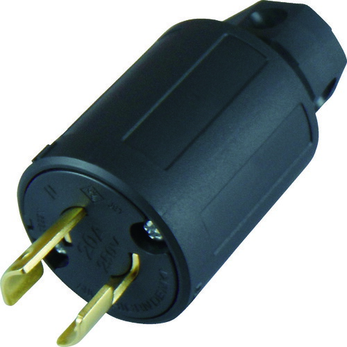 引掛形 ナイロンプラグ 2P20A250V 2222N アメリカン電機