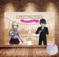 Custom Backdrop Banner Spanduk Happy Birthday Danganronpa Anime Game